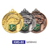 画像: KMS80メダルのVマーク付き-Y型 φ50mmメダル　ビニールケース入り　V形リボン付 ：大会の記念に１個から販売、金メダル・銀メダル・銅メダル、選べるレリーフがついた優勝メダル