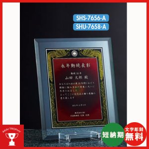 画像: 表彰楯　SHU7658：周年記念・表彰用品にフルカラー表彰楯