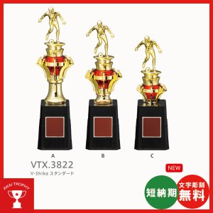 画像: VTX3822：サッカー・野球・バスケットボール・剣道・テニスなどに各種大会に使用していただけるレリーフ交換式トロフィー