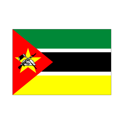 モザンビーク国旗：翌日発送可、世界の国旗掲揚、壁掛け、タペストリーに外国旗販売 │赤井トロフィー